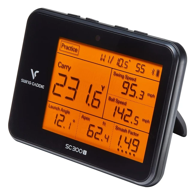 Voice Caddie SC300i Portable Golf Launch Monitor 2021 - Measures Carry/Total Distance, Smash Factor, Launch Angle, Swing Speed, and More