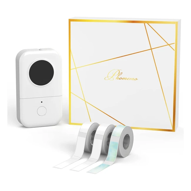 Phomemo D30 Label Maker Machine Bluetooth Sticker Printer Gift Box - Compatible with iOS Android - Multifunctional App - White