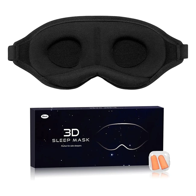 Mascherina per Dormire 3D Confortevole e Morbida - Ideale per Viaggi e Lavoro Notturno