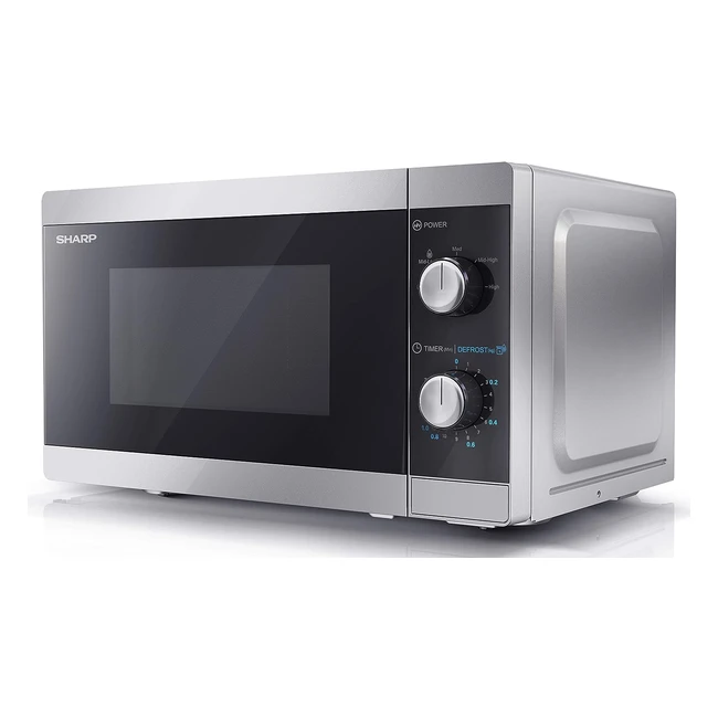 Sharp YCMS01US Compact 20L 800W Microwave - Manual Control, 5 Power Levels, Defrost Function
