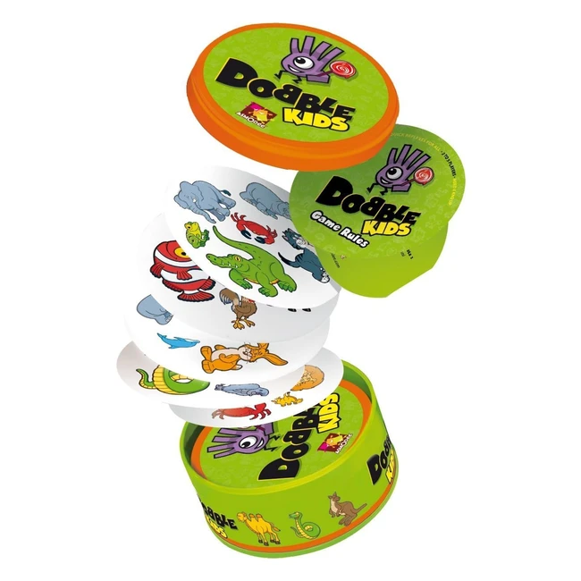 Dobble Kids Card Game - Fast-paced Fun for Ages 4 - 4 Players - Asmodee
