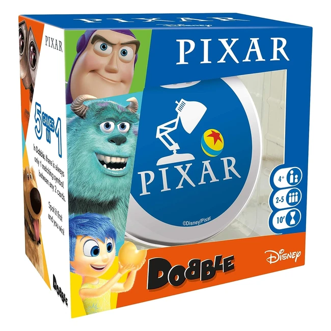 Dobble Pixar Card Game - Ages 6+ - 28 Players - 15 Minutes - Asmodee