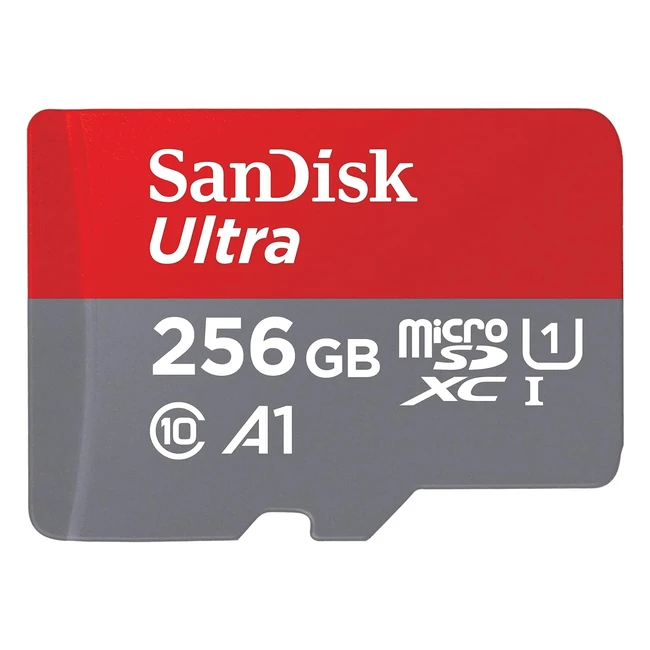 SanDisk Ultra 256GB microSDXC UHS-I Karte für Chromebook mit SD-Adapter für Smartphones und Tablets - A1 Klasse 10, U1, Full HD Videos bis zu 150MB/s Lesegeschwindigkeit - 10 Jahre Garantie