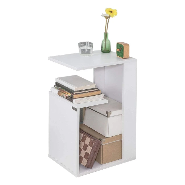 Tavolino da divano moderno SoBuy, libreria bassa bianca, FBT69W - Ampio spazio di archiviazione