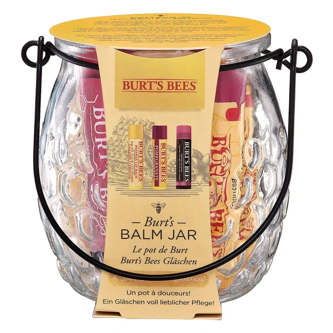 Burts Bees Gift Set for Women - Beeswax Lip Balm Pomegranate  Hibiscus Tinted