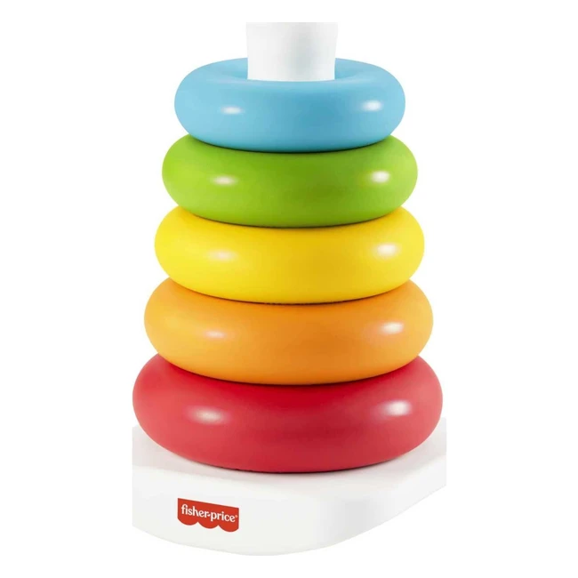 FisherPrice Baby Stacking Toy - Rockastack Rings with RolyPoly Base - Ages 6 Months+