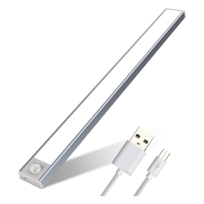 Lampe de Placard LED Ousfot avec Détecteur de Mouvement - Rechargeable par USB - 164 LED - 4 Températures de Couleur