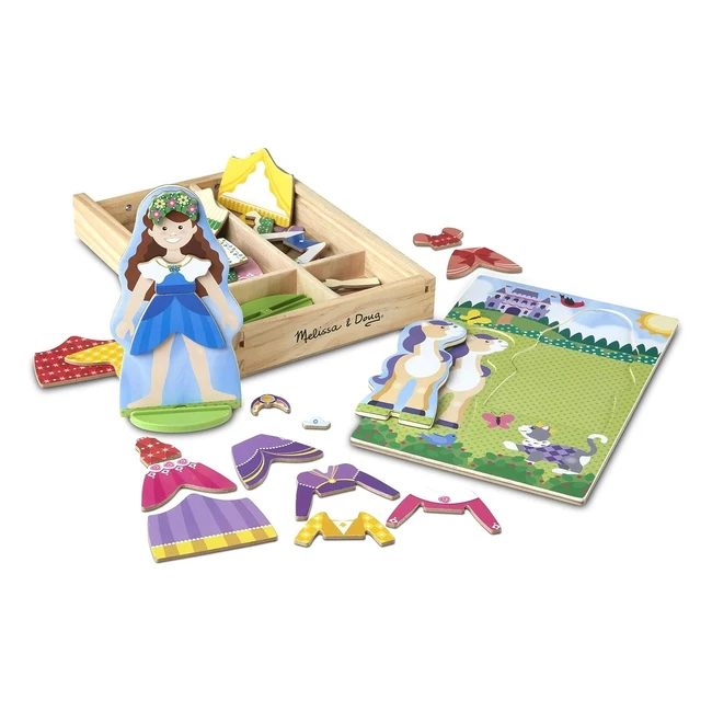 Melissa & Doug Princess Magnetic Dressup Play Set - Cognitive Skills - Gift for Boy or Girl