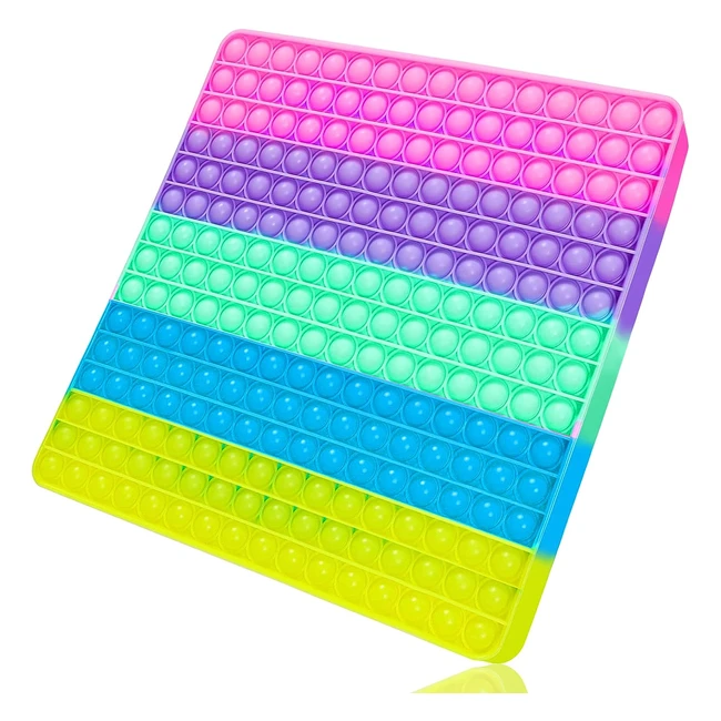 Kicosoadt Pop It - Gioco Poppit per Ridurre lo Stress - Giocattoli per Bambini e Adulti - Grande Quadrato Fidget Toys - Set da 225 Pupit