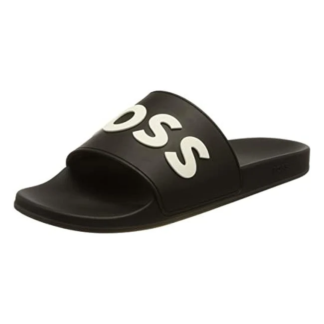 BOSS KirkSlid 50488911 Herren Sandalen Schwarz - Bequem und stilvoll