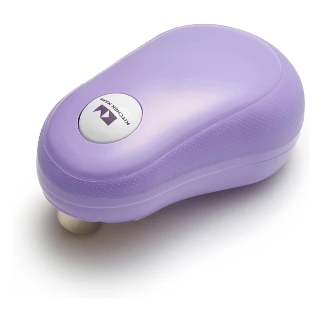 Kitchen Mama OneTouch Electric Can Opener - Smooth Edges - Arthritic Hand Friendly - Purple