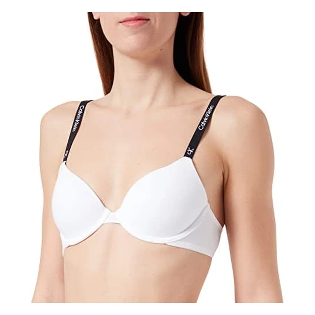 Calvin Klein Damen Demicups BH leicht gefttert wei