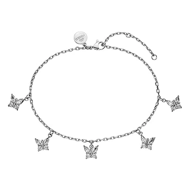 PURELEI Schmetterlingsfukettchen Silber Rosgold wasserdicht elegantes Fuke