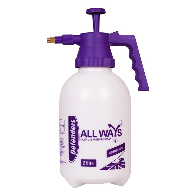 Defenders All Ways Multiuse Pump Action Pressure Sprayer 2L - Adjustable for Home Garden Use