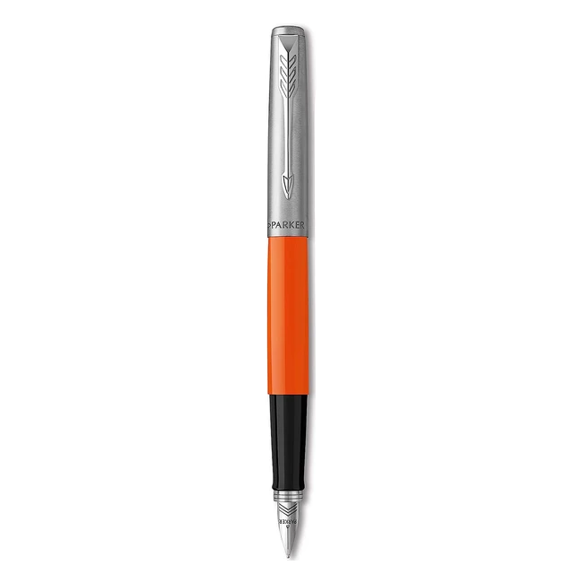 Parker Jotter Originals Fountain Pen - Classic Orange Finish - Medium Nib - Blue/Black Ink