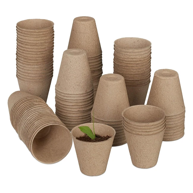 Set 120 Semilleros Biodegradables Macetas Semillas - Relaxdays