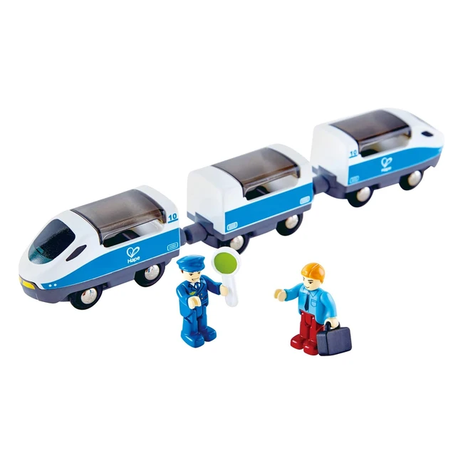 Treno Intercity Hape E3728 - Motore Ferroviario in Legno con Accessori