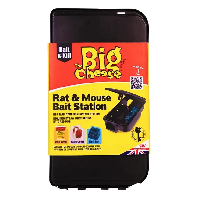 The Big Cheese Rat and Mouse Bait Box - Safe Control of Rat Poison and Mouse Poi