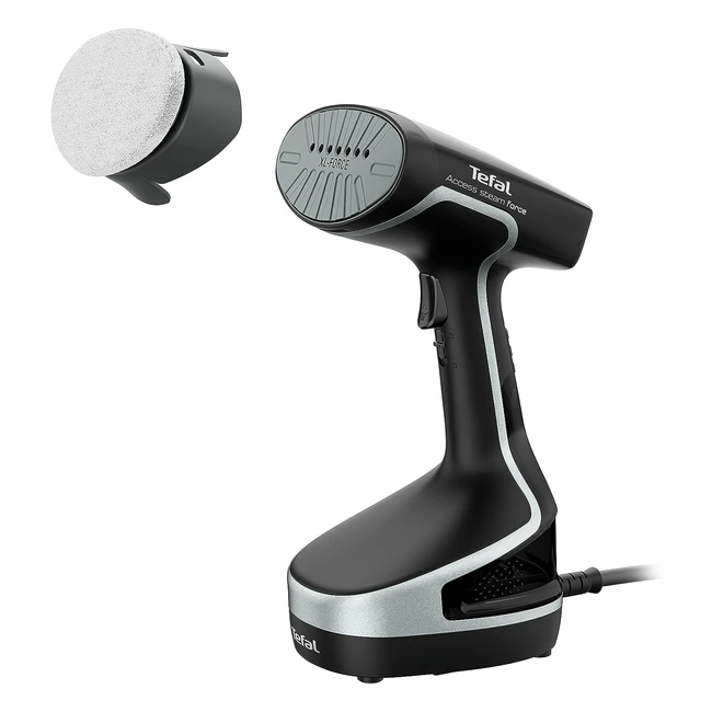 Tefal DT8250 Access Steam Force Dampfbürste 2000 190 ml Schwarz/Silber - Hocheffizientes Dampfbürste für glätten, desinfizieren und Staub entfernen