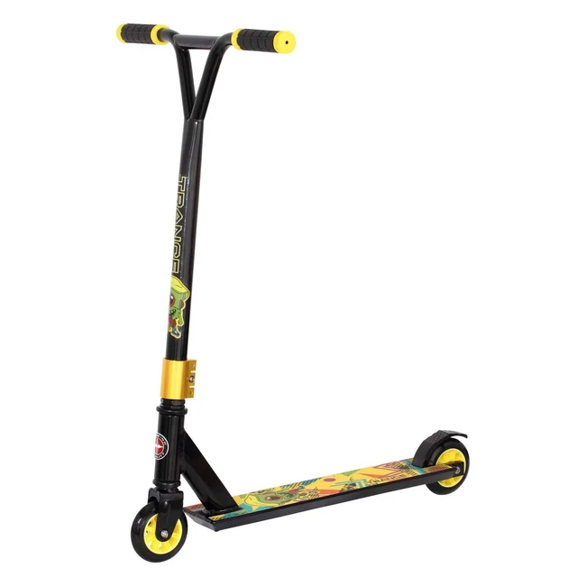 Schwinn Trance Youth Kids Unisex Stunt Scooter - High Impact PU Wheels, Lightweight Alloy Deck - Black/Yellow