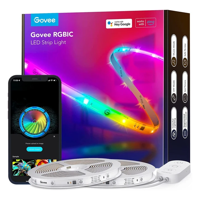 Govee RGBIC Pro LED Strip 20m | Alexa & Google Assistant | Musik Sync | Appsteuerung