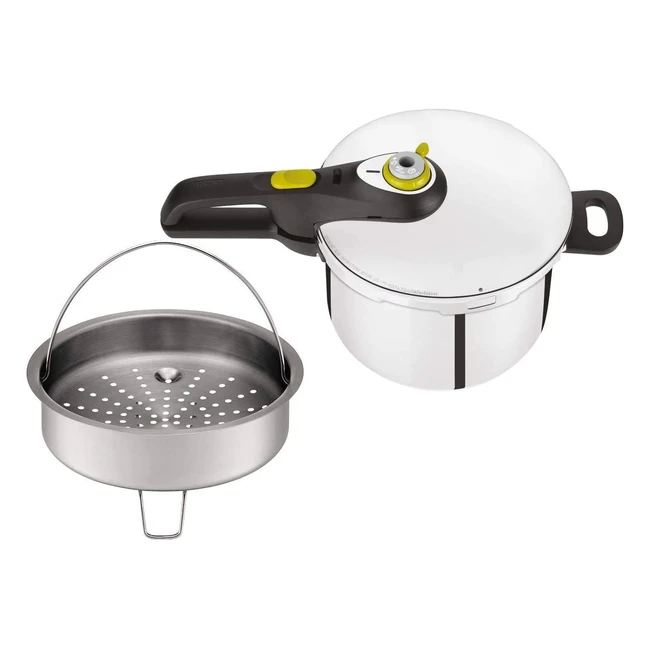 Tefal P2530738 Secure 5 Neo Stainless Steel Pressure Cooker 6L - Induction - Sil