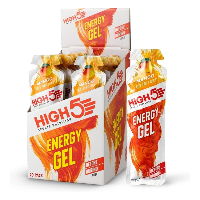 High5 Energy Gel - Quick Release Energy on the Go - Mango - 20 x 40g