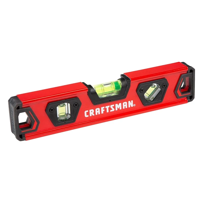 Craftsman Torpedo Level 9 Inch - Shock Absorbing End Caps - CMHT82390RED