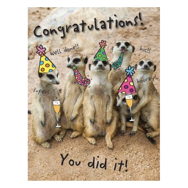 Congrats Humour Occasion Card 8x6 inches - Piccadilly Greetings