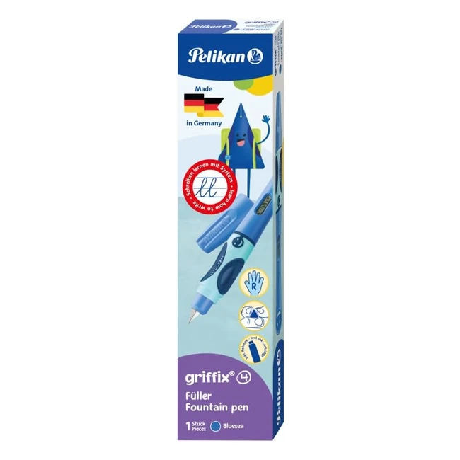 Pelikan 805612 Griffix Füllfederhalter für Rechtshänder mit Drehkappe Bluesea 1 Stück in Klappbox