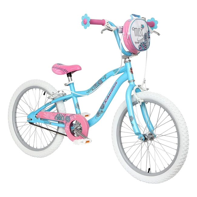 Schwinn Mist Kids Bike - BluePink Flower Design - 20 Inch Wheels - Ages 6-13 - 