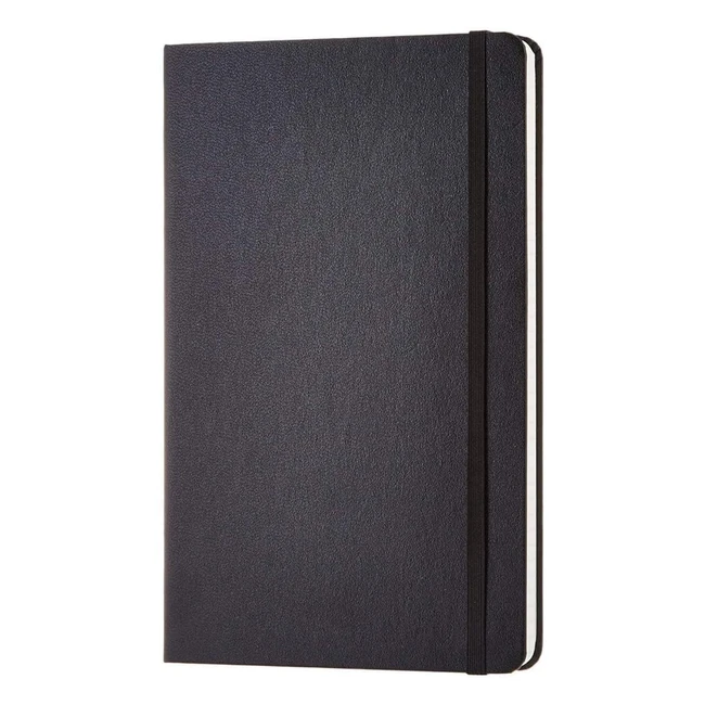 Amazon Basics Classic Notebook Squared 240 Pages Large Black 21 x 135 cm - Durable, Acid-Free Paper