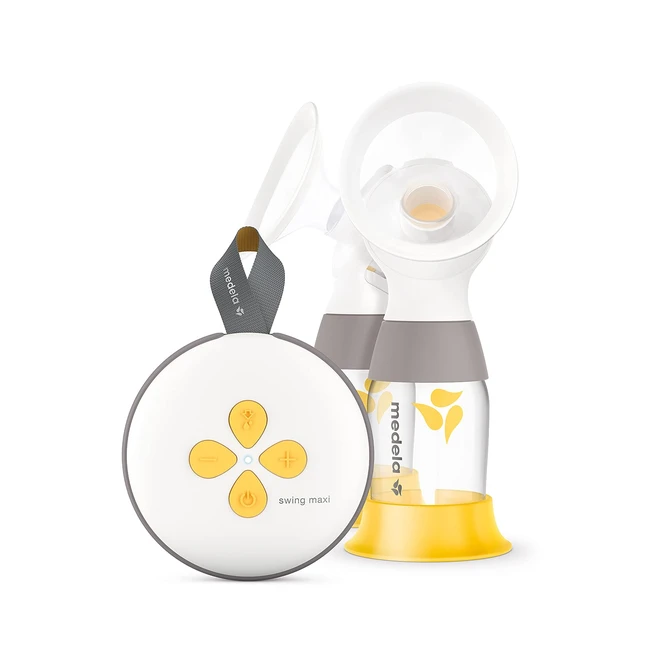 Medela Swing Maxi elektrische Doppelpumpe, USB wiederaufladbar, mehr Milch in kürzerer Zeit, mit Personalfit Flex Brusthauben und Medela 2-Phasen-Expression-Technologie