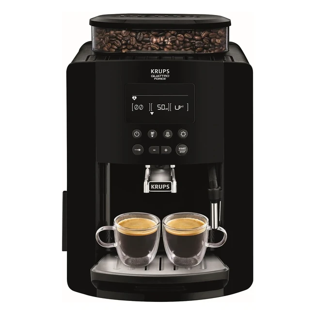 Krups Arabica Digital EA817040 Automatic Coffee Machine - Barista-Quality Espresso, Cappuccino - Black