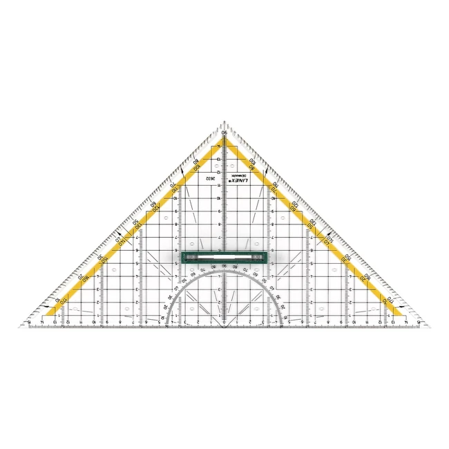Linex Kunststoff-Winkelmesser mit Griff 30cm, bruchsicher und transparent