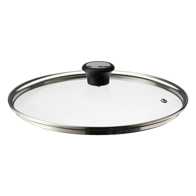 Tefal 28097712 Glass Lid Steam Vent 28cm - Compatible  Transparent
