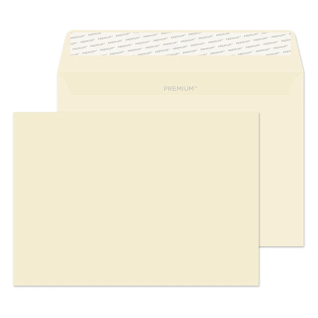 Enveloppes Blake Premium Business - Lot de 50 - Patte autocollante - 120gm - Crème - Format C5 162 x 229mm
