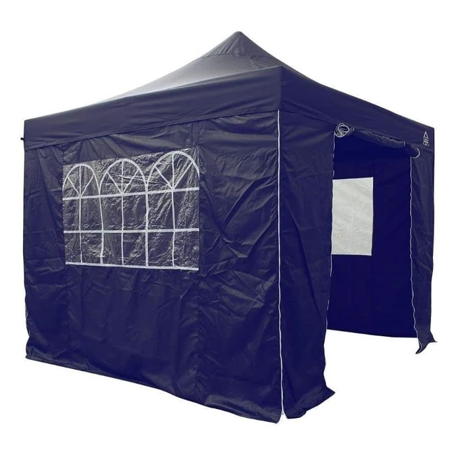 Gazebo 3x3m Impermeable Pop Up con Paredes Laterales - Azul Marino