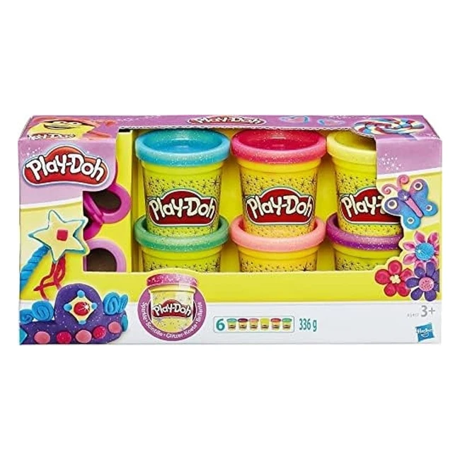 Play-Doh Glitzerknete für fantasievolles und kreatives Spielen, Multicolor, A5417EU9 A5417EU8