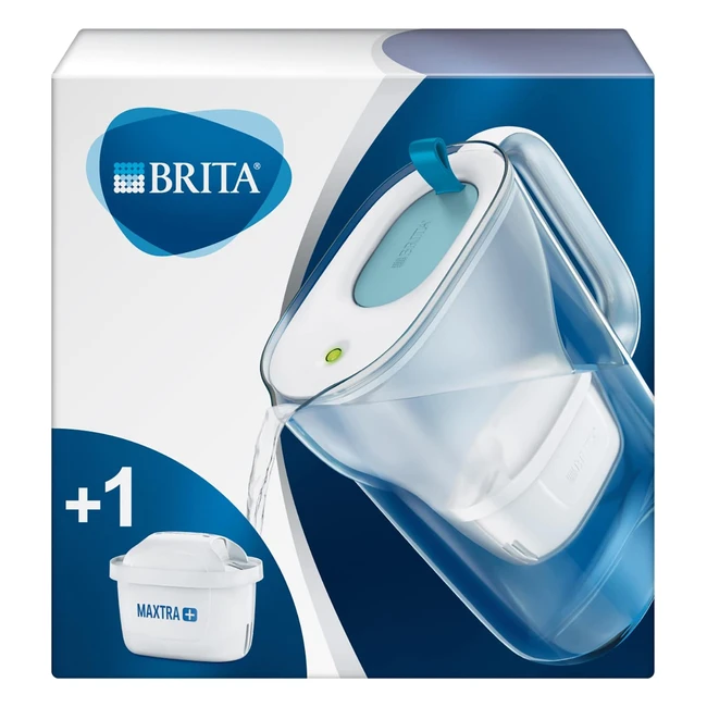 Brita Style Fridge Water Filter Jug - Reduce Chlorine, Limescale, and Impurities - 24L - Blue
