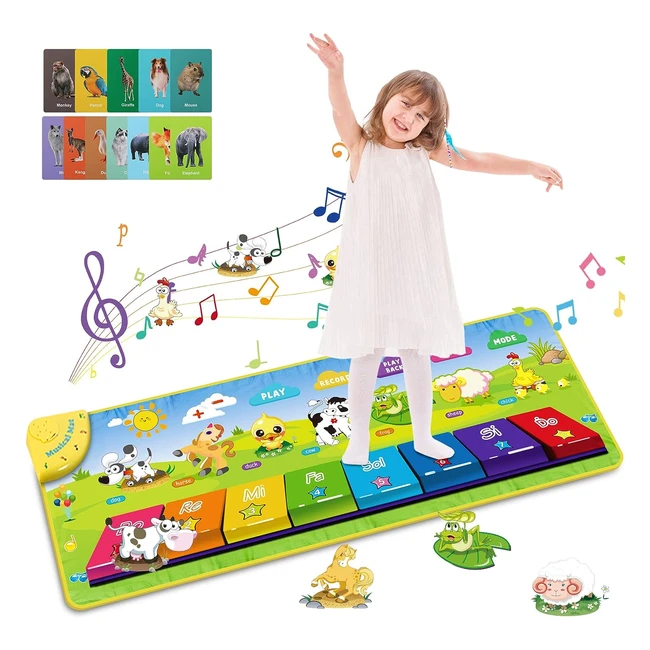 Tappetino per Pianoforte Innedu - Tasti Colorati 3D - Giocattoli Educativi Musicali per Bambini