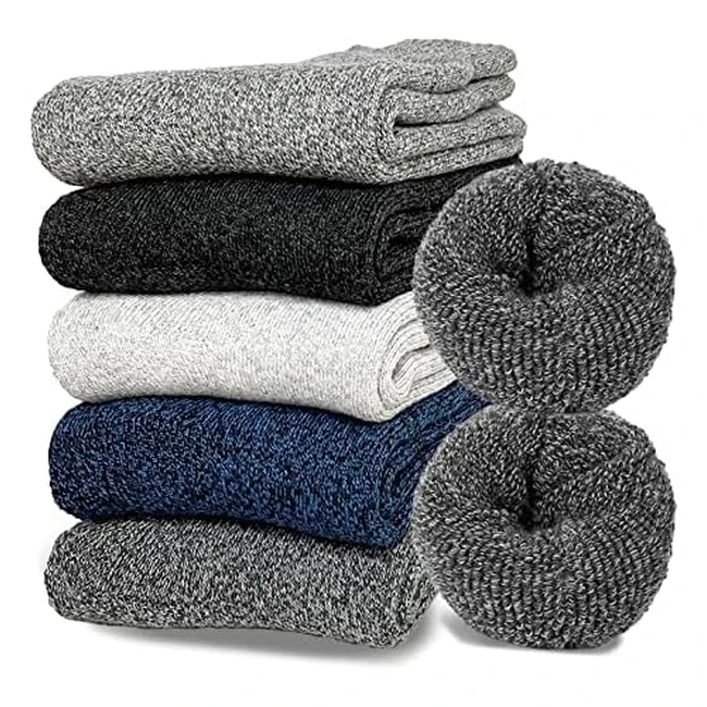 Chaussettes chaudes homme 5 paires hiver thermiques - Taille 37-44