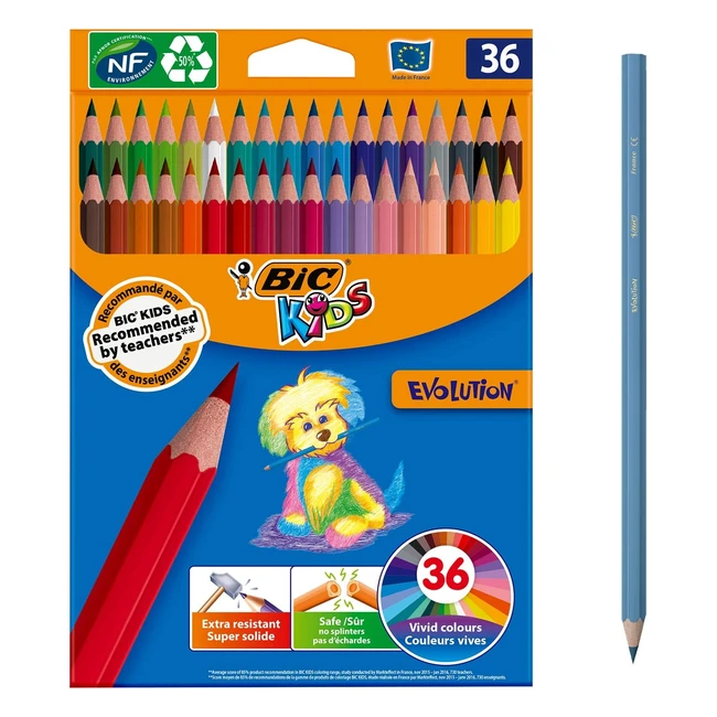 BIC Kids Ecolutions Evolution 950526 Buntstifte 36 Stck sortierte Farben