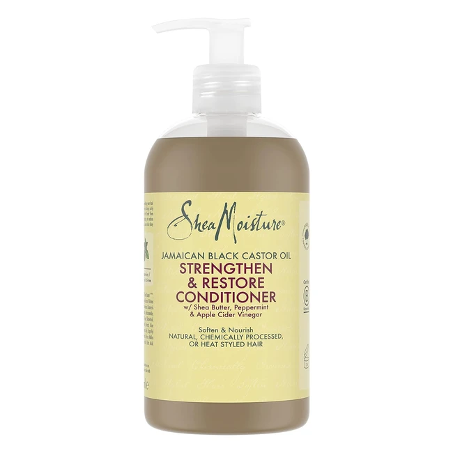 SheaMoisture Jamaican Black Castor Oil Conditioner - Strengthen & Restore, No Silicones or Sulphates, 384ml