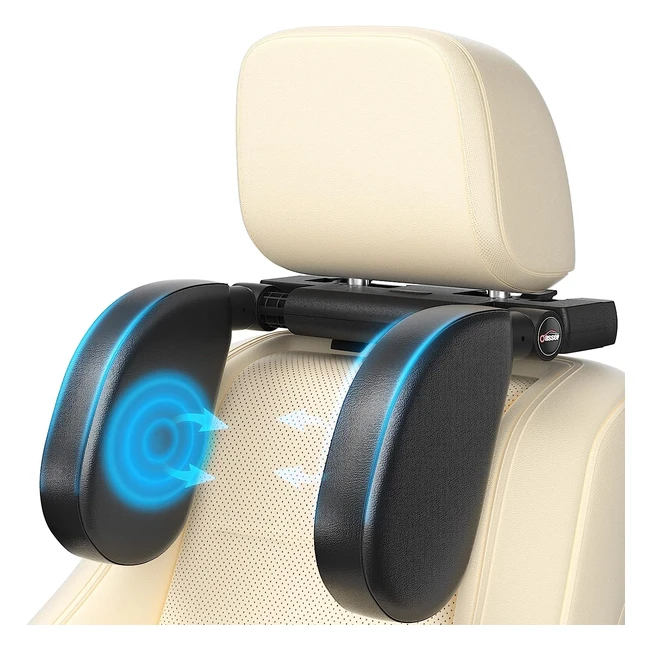 Poggiatesta Auto Oasser 360 Regolabile Telescopico - Supporto per Collo e Testa CA2 Nero Medio