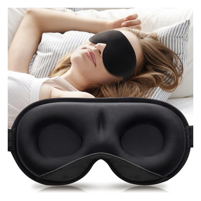 Masque de nuit UmiSleep 3D Lest - Bloque 100% la lumière pour dormir - Soulagement de la pression - Conception ergonomique
