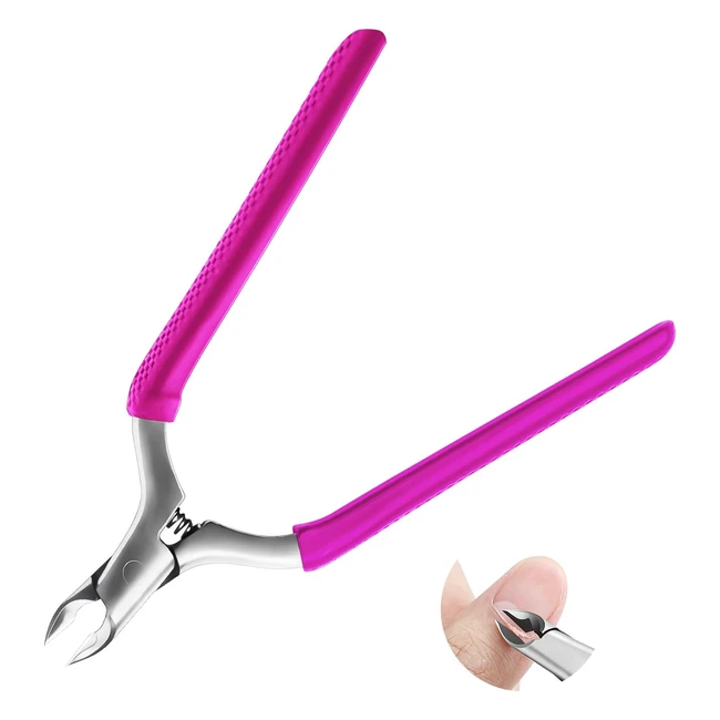 Pince coupe-cuticule CGBe en acier inoxydable avec poignée en silicone - Professionnelle et tranchante