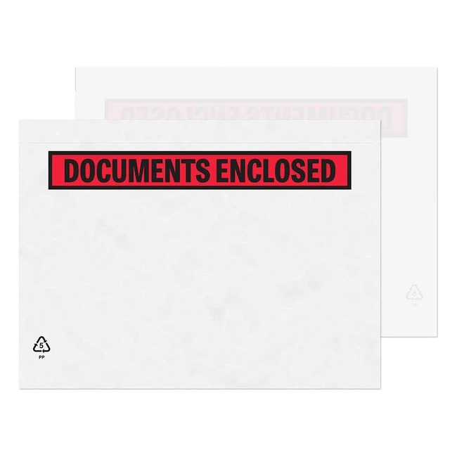 Blake Purely Packaging C5 235x175mm Printed Documents Enclosed Wallet Envelopes PDE42 Clear - Pack of 1000