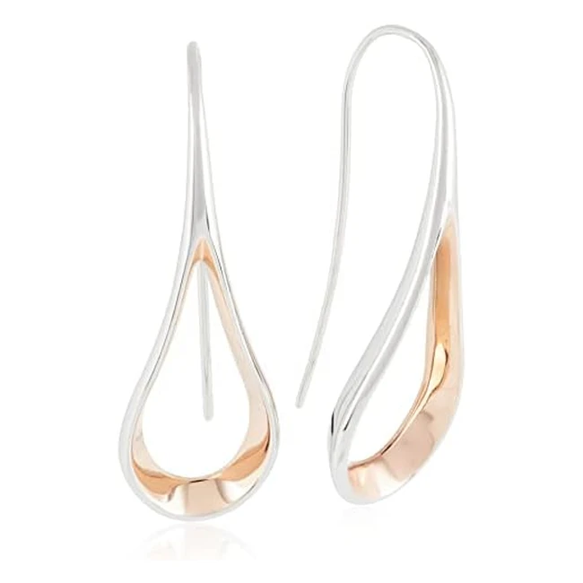 Skagen Ohrringe für Frauen Kariana 42 mm Tropfenlänge 2-Tone Edelstahlohrringe