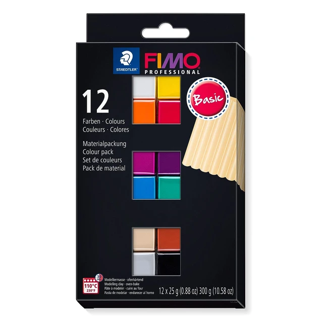 Staedtler 8043 C121 Fimo Professional Ovenhardening Polymer Modelling Clay - Ass